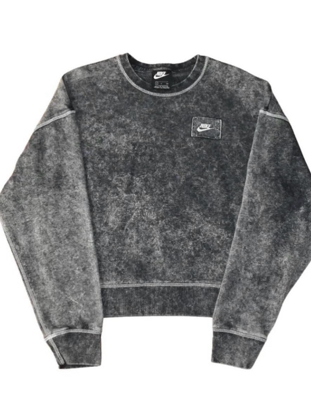 Nike Acid Washed Black Crewneck Sweatshirt